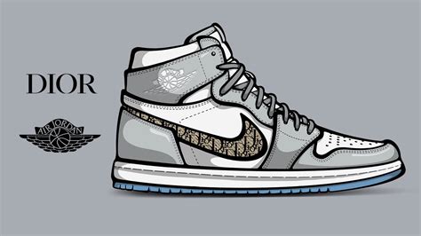 air jordan 1 dior drawing